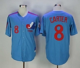 Montreal Expos #8 Gary Carter Mitchell And Ness Blue Stitched Jersey,baseball caps,new era cap wholesale,wholesale hats